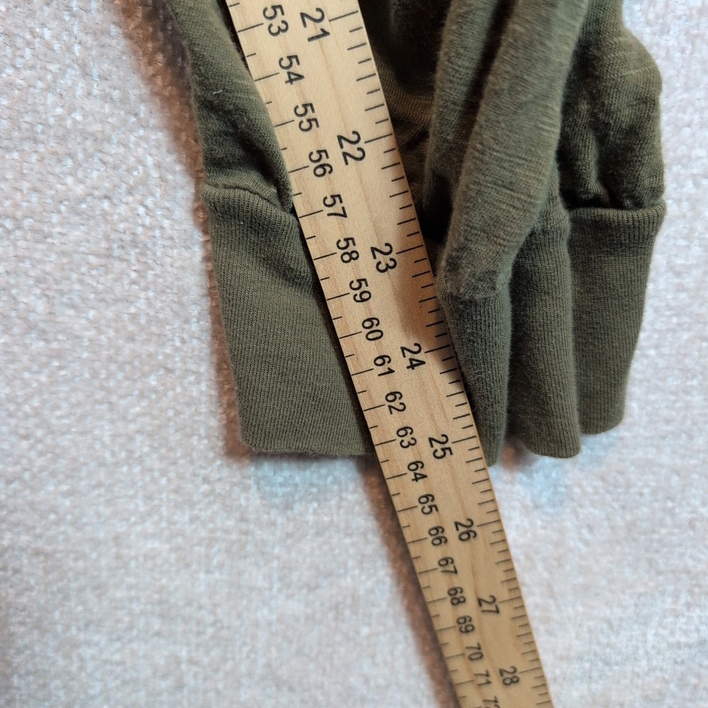 Natural Life Womens Olive Green 100% Cotton V-Neck Long Sleeve Jumpsuit Medium - Picture 9 of 13